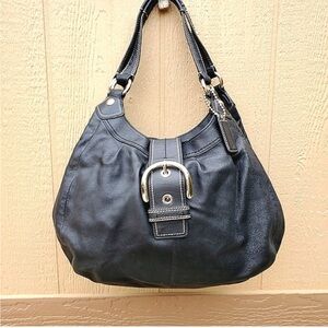 Coach Soho Buckle Black Shoulder Satchel Bag
